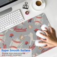 thumbnail image 4 of Long Mouse Pads for Desk,Baseball Silhouette Pattern Desk Mats on Top Of Desks, Desk Mouse Pad Extra Large with 3mm Non-Slip Base and Stitched Edge for Gaming,Office,Work,Home 35.4"x15.7", 4 of 6