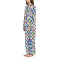 thumbnail image 2 of FORMRS Womens Pajama Set Long Sleeve Top and Pants with Pockets Soft Comfy Lounge Sleepwear, Sizes S-2XL, Blue Checkered Daisy, 2 of 7