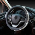 thumbnail image 4 of LAICAIW New Diamond Leather Steering Wheel Cover with Bling Bling Crystal Rhinestones, Universal Fit 15 Inch Car Wheel Protector for Women Girls (Black with Colorful Diamonds), 4 of 7