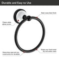 thumbnail image 6 of Design House Savannah Bathroom Towel Ring, Matte Black/White, 6 of 13