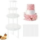 thumbnail image 3 of Soporte para tartas, plato para tartas, 4 soportes reutilizables para tartas con 12 varillas de plástico, soportes para tartas para decoración de tartas de varios niveles, 3 of 3