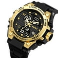 thumbnail image 2 of SKMEI 2360 Men's Digital Sports Watch - 50M Waterproof, LED Backlight, Multi-Function with Stainless Steel Buckle, Black Case & Orange TPU Strap, 2 of 6