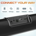 thumbnail image 4 of Delton SB380 Stereo Sound Bar, 50W Computer Speakers, Wired/Wireless Soundbar with Remote Control, Up to 30 ft Wireless Range Compatibility with macOS, Linux, and ChromeOS - Black, 4 of 9