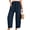 E1-Navy Blue, variant on Chiclily Women's High Waisted Palazzo Pants Casual Loose Light Khaki Wide Leg Trousers with Pockets Drawstring Flowy Pants, Size L