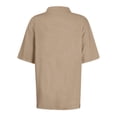 thumbnail image 4 of Dwellite Women's Polo Shirts Cotton Short Sleeve Shirt Buttons Collared Shirts Summer Casual Golf Tops 2026 Light Brown M, 4 of 5
