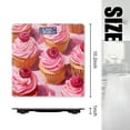 thumbnail image 2 of Bathroom Scale, Highly Accurate Digital Body Scale,Precisely Measures Weight up to 400 lbs-Cupcakes With Pink Frosting And Raspberries On Top, 2 of 4