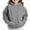 Gray, variant on Girls Oversized Hoodies Sweatshirts Casual Loose Long Sleeve Fleece Pullover Tops Drop Shoulder Fall Sweatshirt Hooded with Pocket for Kids 4-14Y