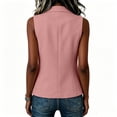 thumbnail image 4 of Stamzod Womens Vest Blazer Summer Sleeveless Fitted Suit Jackets Dressy Casual Office Blazers Plus Size Womens Clothing Pink M, 4 of 9