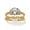 14k Gold-Plated Sterling Silver, variant on 2.21 TCW Round Cut Cubic Zirconia 14k Yellow Gold-plated or Platinum-plated Sterling Silver Bridal Ring Set