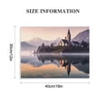 thumbnail image 2 of Chilfamy Canvas Wall Art Church Mountains Lake Prints Ready To Hang Room Home Decor 16x12in, 2 of 6