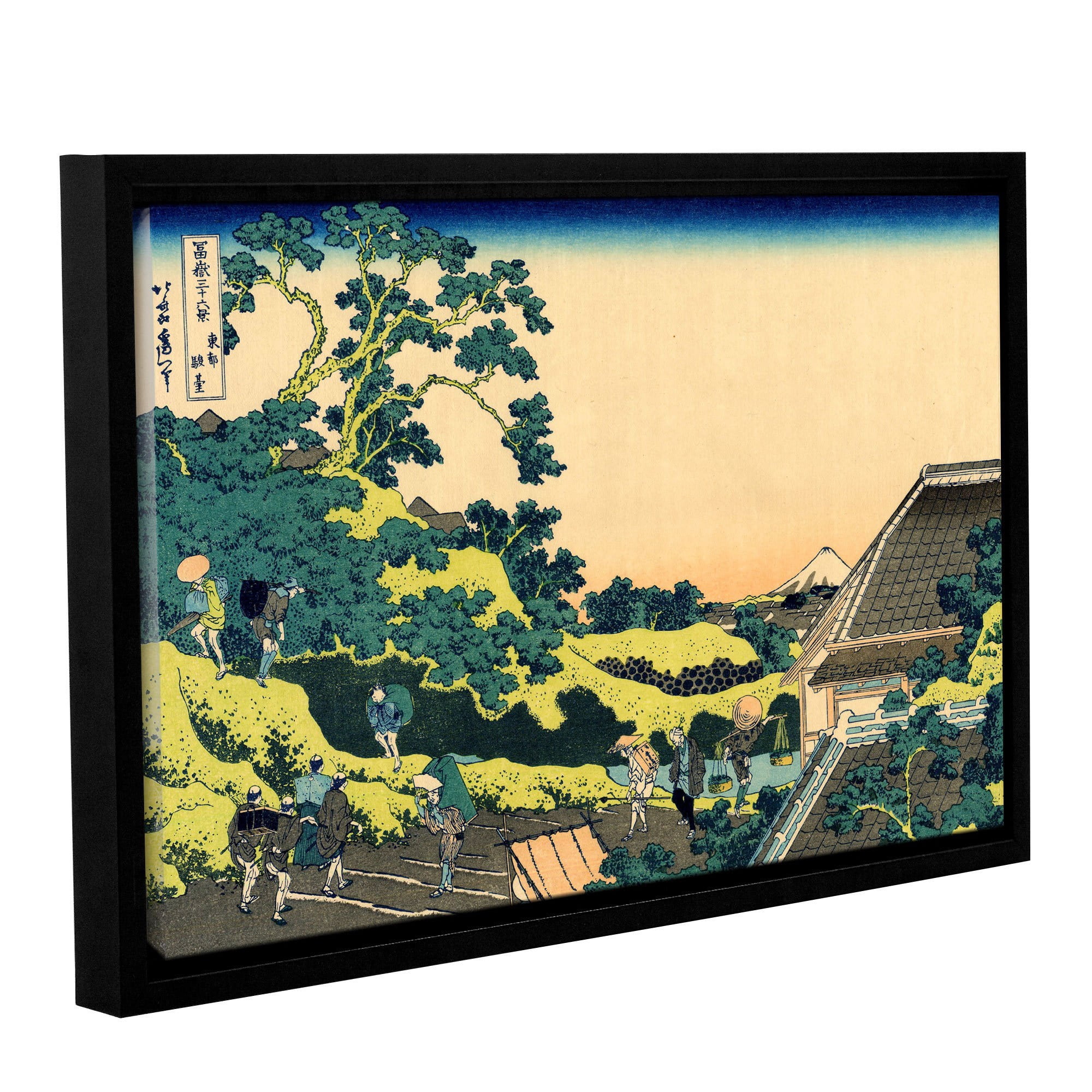 ArtWall Katsushika Hokusai "The Fuji Seen from the Mishima Pass" Gallery-Wrapped Floater-Framed Canvas