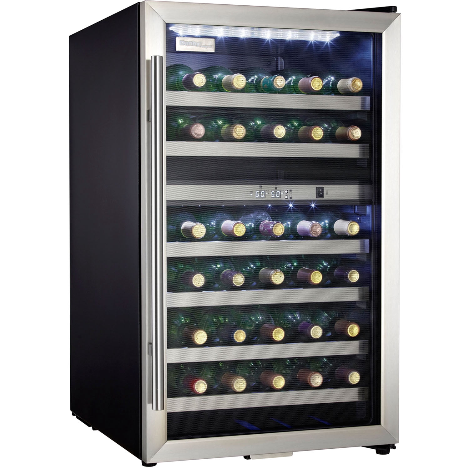 Danby Designer 38-Bottle Free-Standing Dual-Zone Wine Cooler - Black