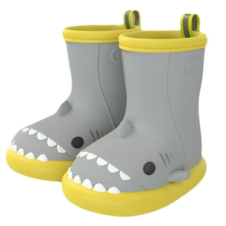 

Lightwight Baby Rain Boots with Easy-on Handle Short Kids Rain Boots Non-slip