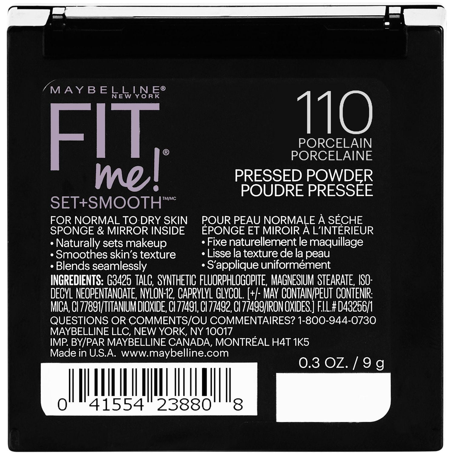 Maybelline New York Fit Me®, Fond de teint en poudre compact Fit Me, 9 GR
