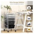 thumbnail image 4 of 6-Drawer Rolling Storage Cart - Classroom Organization on Wheels w/Removable Plastic Drawers, Mobile Art Craft Cart for School Paper Home Office, Utility Cart with Drawers (Gradient Grey), 4 of 8