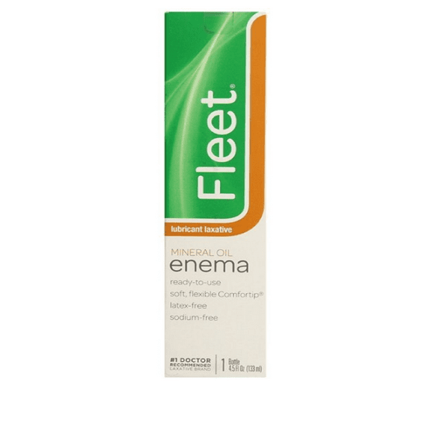 Fleet Enema Mineral Oil Lubricant Laxative, Sodium Free, 4.5oz, 12Pack