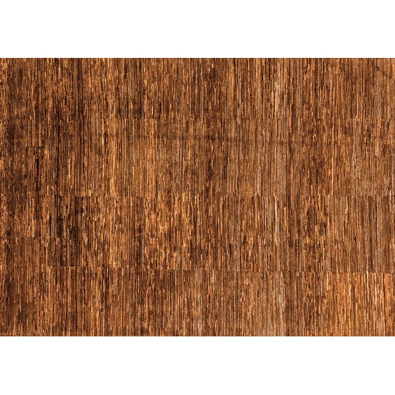 Ahgly Company Indoor Rectangle Oriental Orange Modern Area Rugs, 8' x 10'