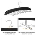 thumbnail image 4 of Topekada 2 Pack Tie Hanger Tank Top Hanger, Wooden 48 Hooks Hanger Set, Tie Rack, Belt Organizer for Closet,with Upgraded 360 Degree Rotating, Multiuse Hanger for Bras,Tank Tops,Camisoles(Black), 4 of 7