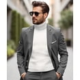 thumbnail image 3 of NY Threads Men's Ribbed Turtleneck Slim Fit Pullover Casual Long Sleeves Basic Top, Large, White, 3 of 7