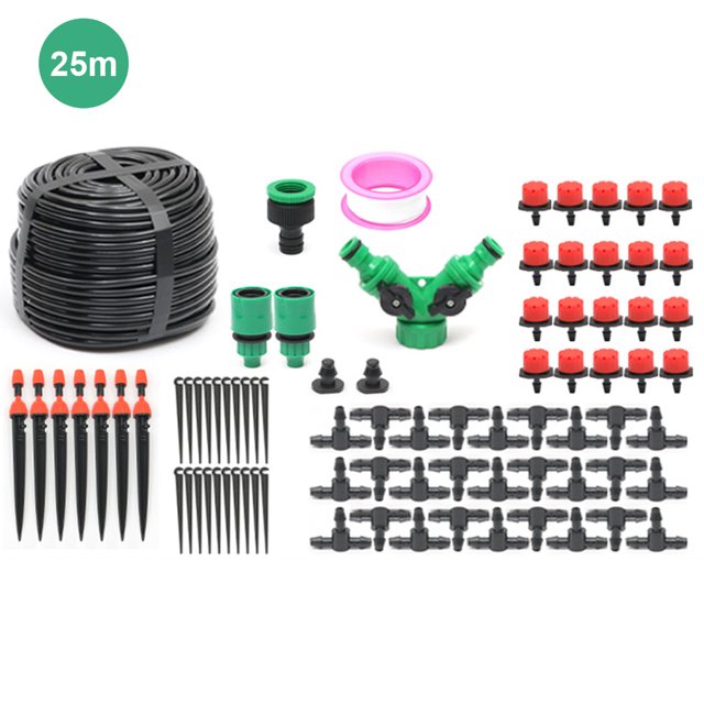 Kit de riego por goteo manguera de riego ajustable Kit de pulverización para plantas de bonsái de tierras agrícolas