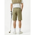 thumbnail image 3 of MEILIHUA Men's 9" Golf Shorts with Hidden Expandable Waist, Flat Front Dress Shorts, Lightweight Performance Bermuda, 3 of 10