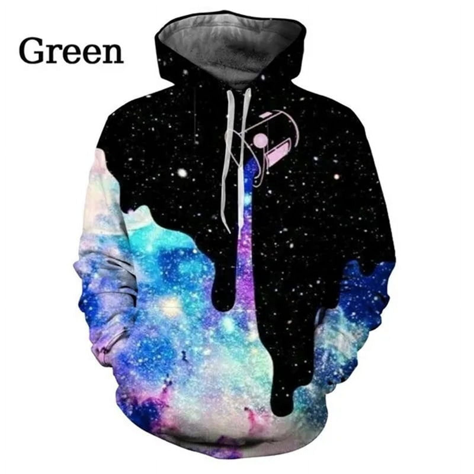 Sudadera con capucha unisex con estampado 3D divertido para hombre sudadera con capucha con estampado de cielo estrellado colorido sudaderas de moda sudaderas camisetas de calle zhoumingquan Walmart e...