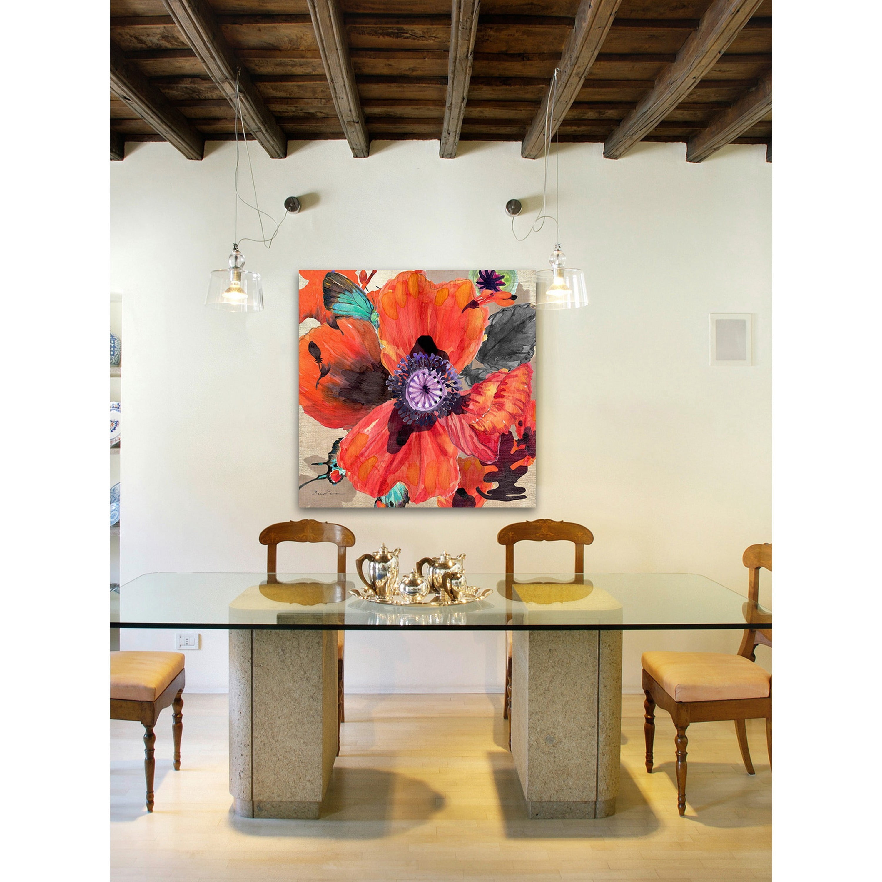 "Poppy" Painting Print on Wrapped Canvas