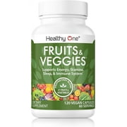 Healthy One Fruits and Veggies Supplement, 27 Superfood Vitamins, 120 Capsules, 60 Serving