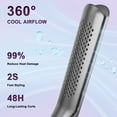 thumbnail image 4 of NEXPURE Airflow Styler Curling Iron, Flat Iron Hair Straightener and Curler 2 in 1, Ionic Curling Wand with 360°Cool Air Lock in Styling,5 Temps & Anti-Scald, Purple, 4 of 11