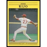 1991 Fleer Jose Rijo #79 Cincinnati Reds Baseball Card Cincinnati Reds MLB Baseball Trading Card