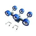thumbnail image 3 of Colaxi Support de Fond de Rouleau pour Remorque de Bateau, Support de Support, Pièces de Rechange Robustes, Assemblage de Rouleau Oscillant pour Navire, Entrepôts, Ports, 6 Roues, Bleu, 3 of 8