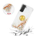 thumbnail image 5 of Funda para Samsung Galaxy S21 Plus 5G con Brillo Líquido Flotante, Purpurina, Parachoques y Anillo Giratorio Soporte, 5 of 5