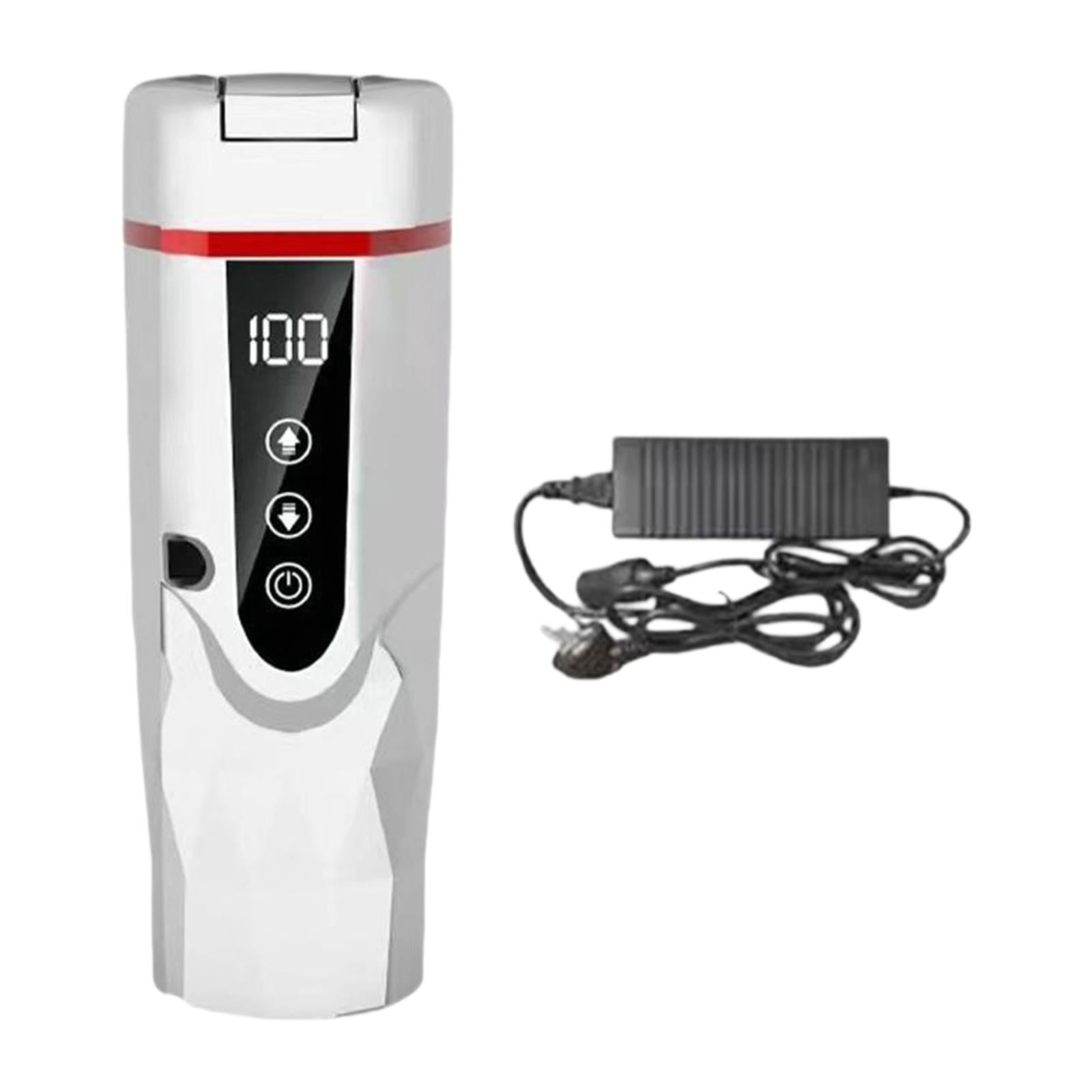 Fiocias 12 V 24 V Car Heated Mug Car Electric Kettle for Brewing Coffee Milk RV White