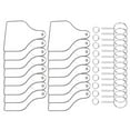 thumbnail image 1 of Kit de 30 llaveros transparentes en blanco, 30 llaveros con adornos para bricolaje tablero en blanco, 1 of 9