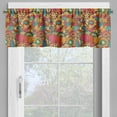 thumbnail image 4 of Ambesonne Ethnic Valance & Curtain, Colorful Floral Doodle, 55"x45", Multicolor, 4 of 6