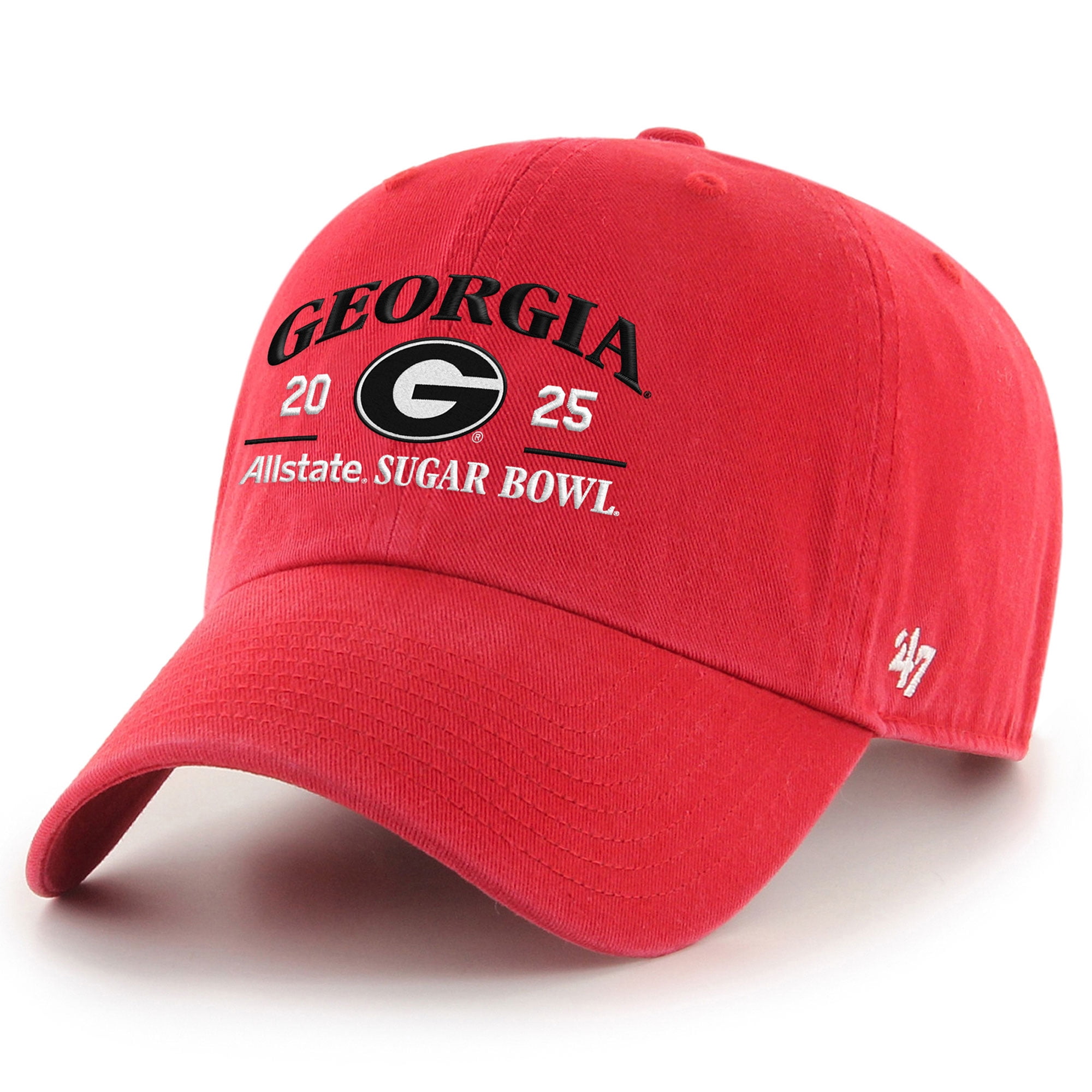 Men's '47 Red Georgia Bulldogs College Football Playoff 2025 Sugar Bowl Clean Up Adjustable Hat