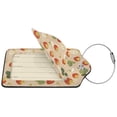 thumbnail image 4 of Rocae Floral Strawberr for Leather Luggage Baggage Tags ID Label Privacy Cover ID Label with Stainless Steel Loop and Address Card, 4 of 5