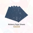 thumbnail image 7 of Uxcell Natural Fiber Mulberry Paper Sheets Tissue Washi Paper Design for DIY Craft Origami Card Making Dark Blue 6x6 Inch, 7 of 7