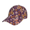 thumbnail image 1 of Balery Buffalo Plaid and Butterflys Gorra de béisbol de tamaño ajustable para correr, entrenar y actividades al aire libre. Gorra de papá para todas las estaciones., 1 of 6