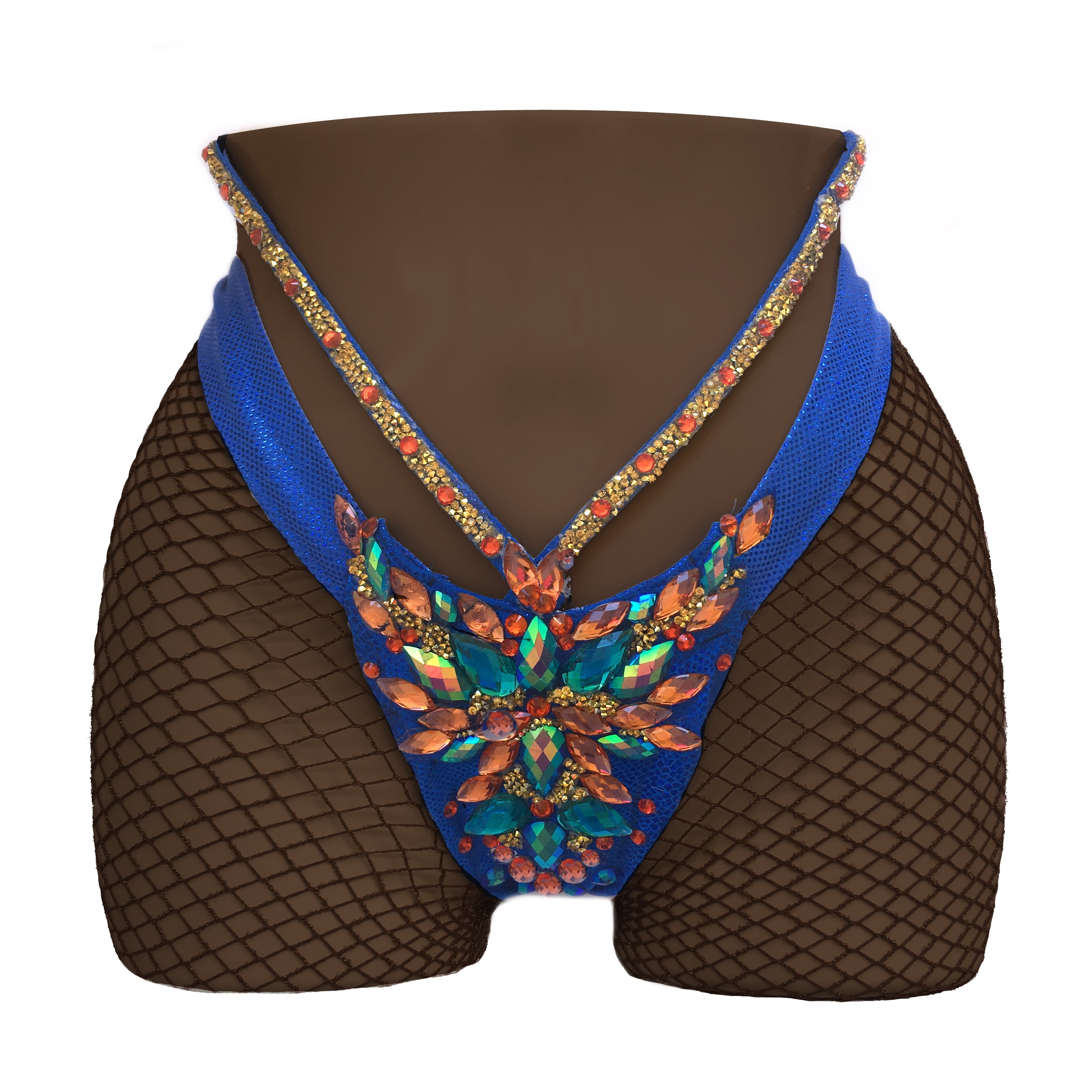 V cut top fishnet stockings