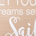 thumbnail image 3 of Wall Art with Let Your Dreams Set Sail Typography and Weave Design, Beige,Saltoro Sherpi, 3 of 5