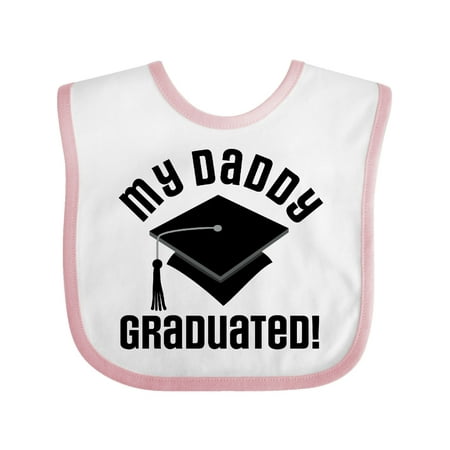 

Inktastic My Daddy Graduated College Graduate Gift Baby Boy or Baby Girl Bib