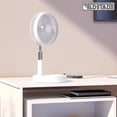 thumbnail image 3 of Portable Oscillating Standing Fan with Remote Controller Foldable Desk Fan, 7200mah Rechargeable & USB Quiet, 3 of 4