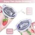 thumbnail image 5 of 40 oz Tumbler Strawberry with Handle Vacuum Insulated Travel Cup SpillProof Travel Cups Car Cup Holder Friendly for Travel Commuting, 5 of 7
