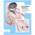 URBAN REPUBLIC Girls Waterproof Rain Jacket - Lightweight Hooded Windbreaker (Sizes 7-16)