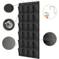 thumbnail image 3 of Zapatero colgante, 24 bolsillos, bolsillo de almacenamiento colgante, sobre la puerta, armario para colgar en la pared, bolsillos de malla grandes negros (negro) 1 pieza), 3 of 5