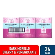 S.Pellegrino Essenza Dark Morello Cherry and Pomegranate Mineral Water, 267.6 fl oz, 24 Pack Cans