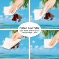 thumbnail image 5 of Round Fitted Tablecloth with Elastic, Watercolor Lemon Decor Round Tablecloths Wipeable Waterproof Table Cover Indoor Outdoor Circle Cover for Dining Kitchen Patio Camping Picnic, 40"-44", B-3, 5 of 6