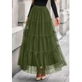 thumbnail image 5 of PRETTYGARDEN Women's Tulle Skirt Summer Flowy High Waisted A-Line Cute Fall Fairy Layered Mesh Maxi Long Skirts, 5 of 10