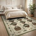 thumbnail image 3 of ODIKA 8'x10' Washable Area Rug Fish Cabin Vintage Bass Angler Motifs Theme Trout Lure Fishing Flowing Dynamic for Living Room, Under Sectional, Family , Durable, Non-Slip, 3 of 7